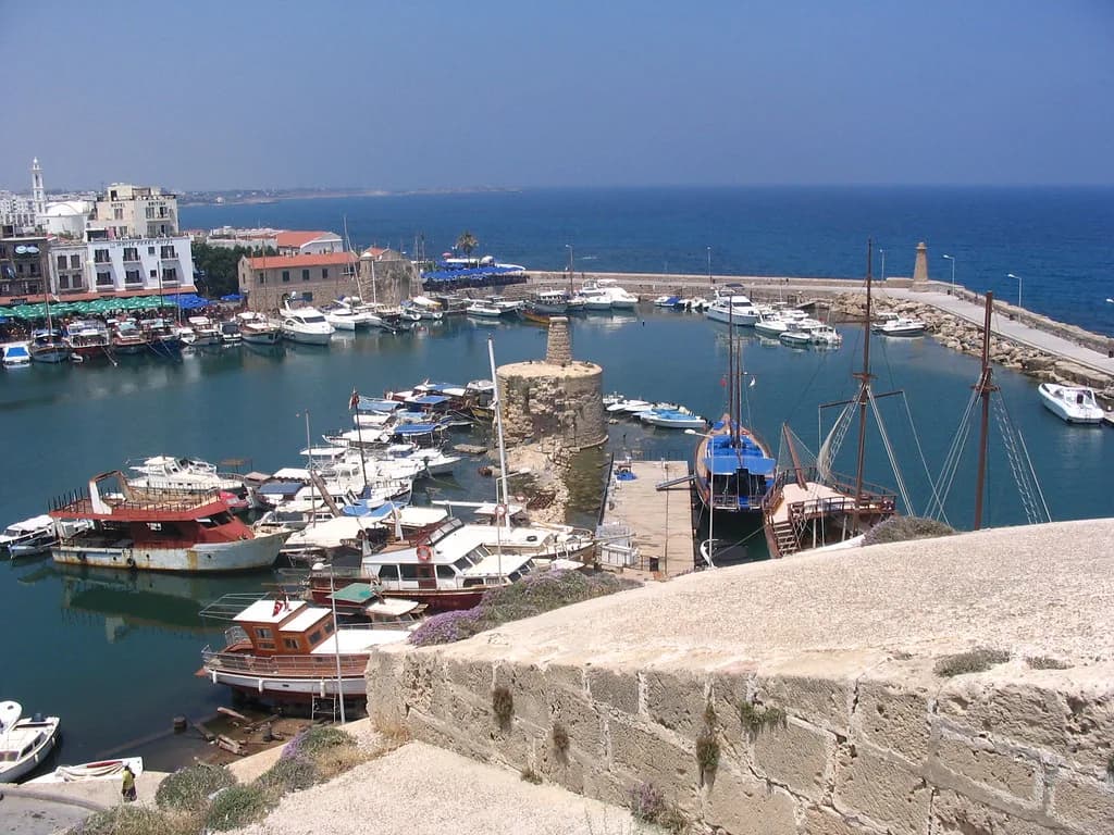Kyrenia Map: Old Town, Harbour and Sights by Area