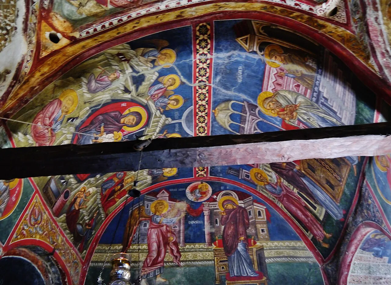 Painted interior of Agios Nikolaos tis Stegis, Kakopetria.