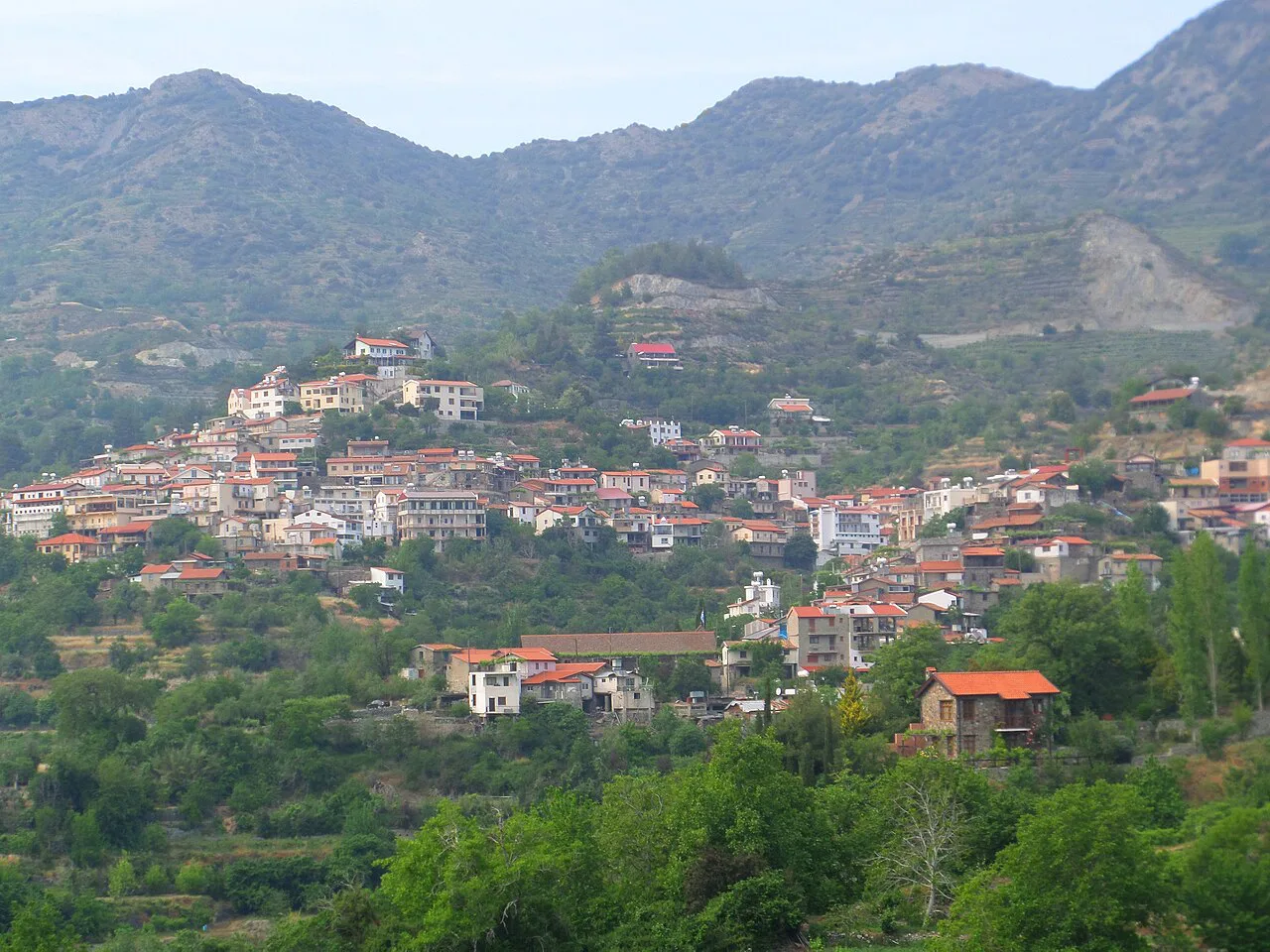 Agros and the surrounding hills.