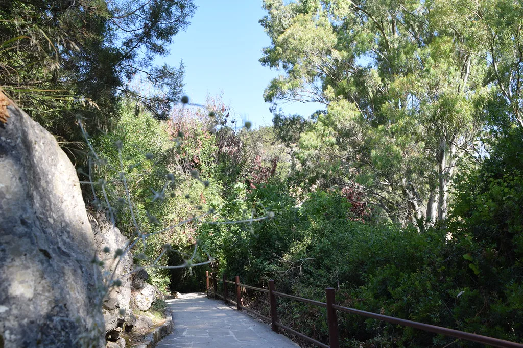 Footpath at the Baths of Aphrodite, Akamas Peninsula.