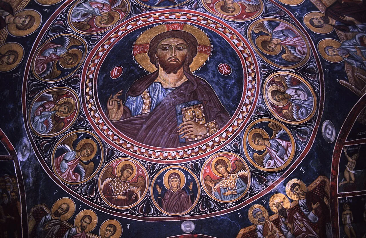 Painted dome of Panagia tis Asinou church.