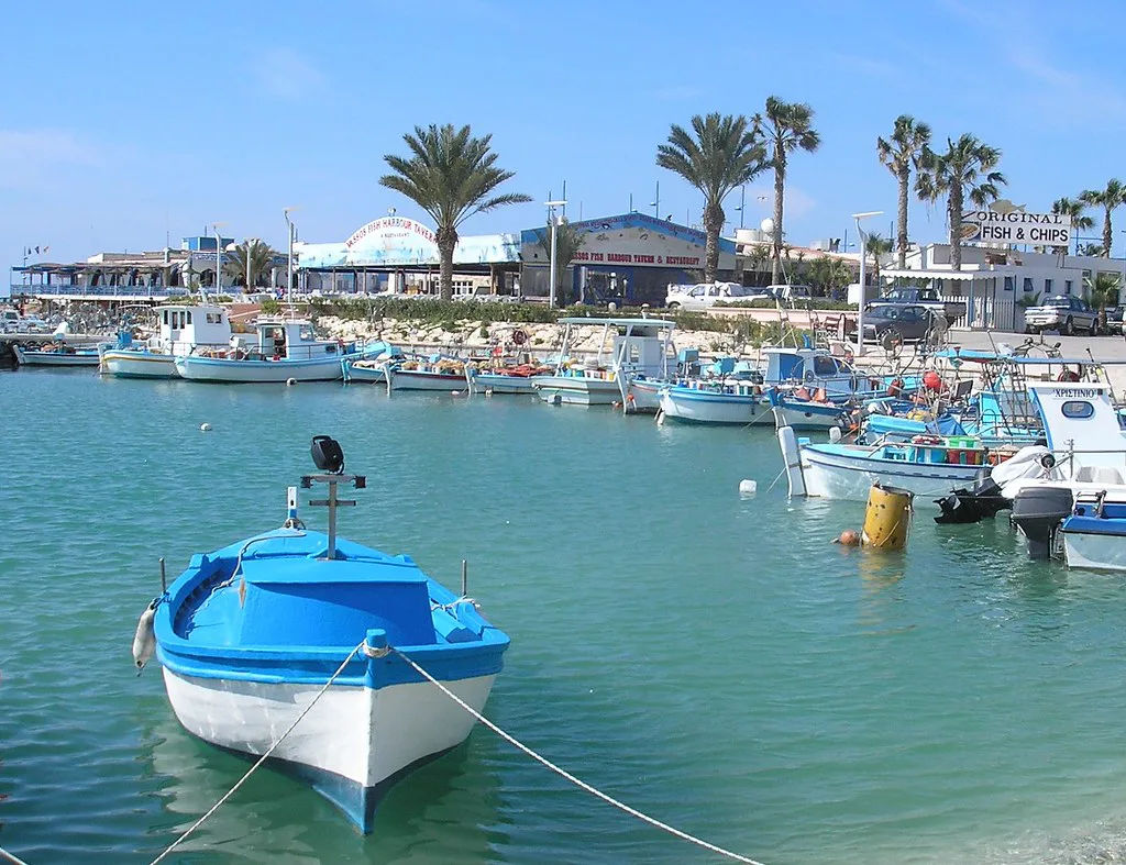 Fishing boats in Ayia Napa harbour.