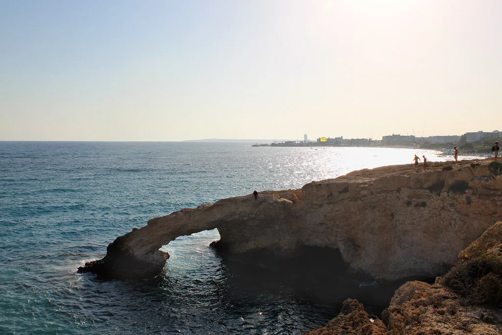 Rock arch on the coast at Ayia Napa.