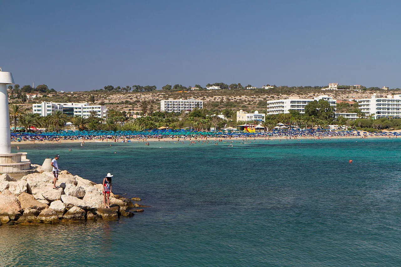 The coast and rocky shore at Ayia Napa.