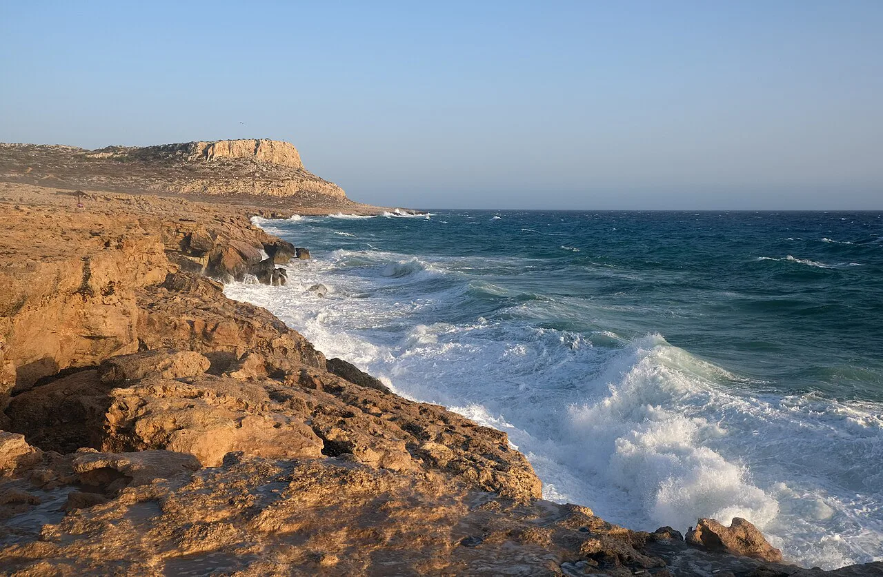 Cliffs and sea at Cape Greco.