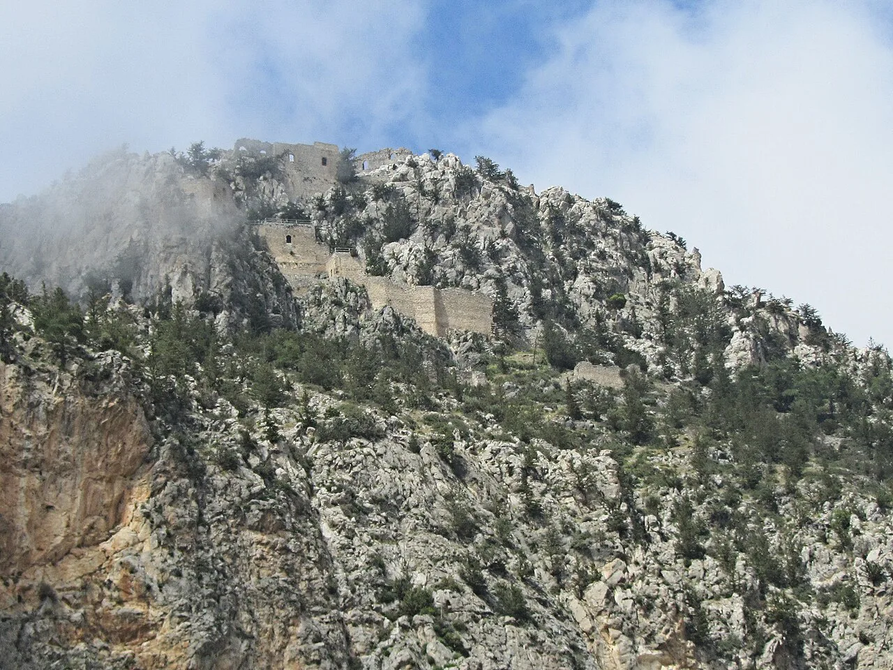 Buffavento Castle on its mountain ridge.