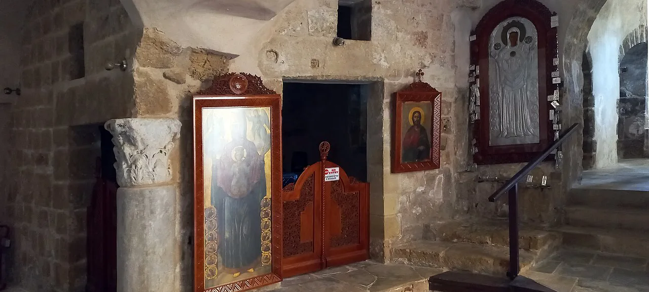 Interior of Agia Napa Monastery church.