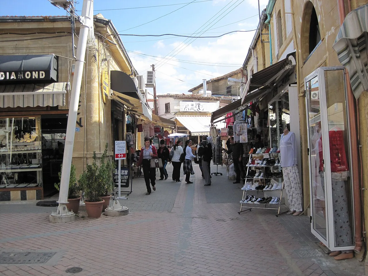 Arasta shopping street in northern Nicosia.