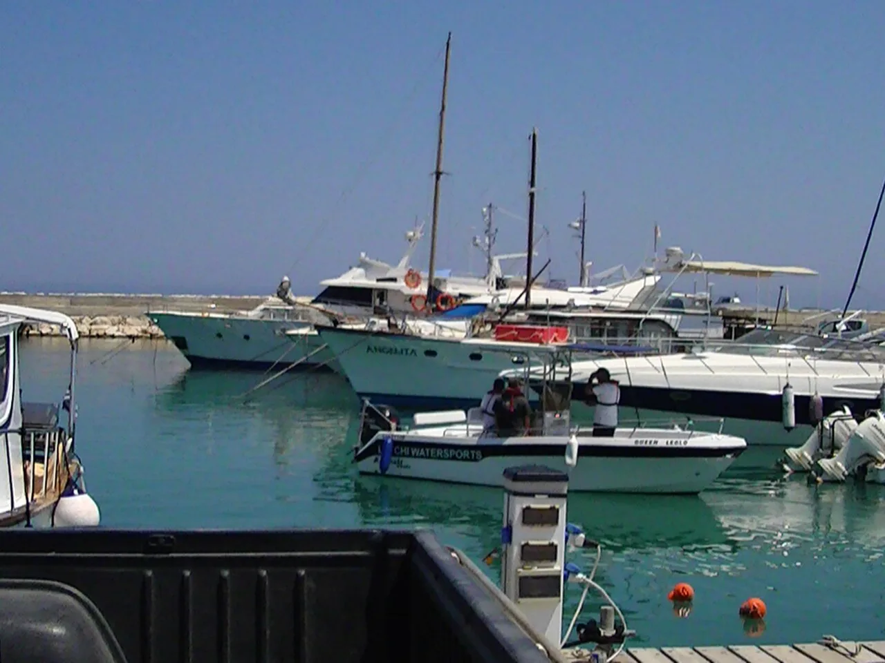 Yachts at Latchi Marina.