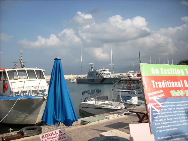 Boats at Latchi harbour.