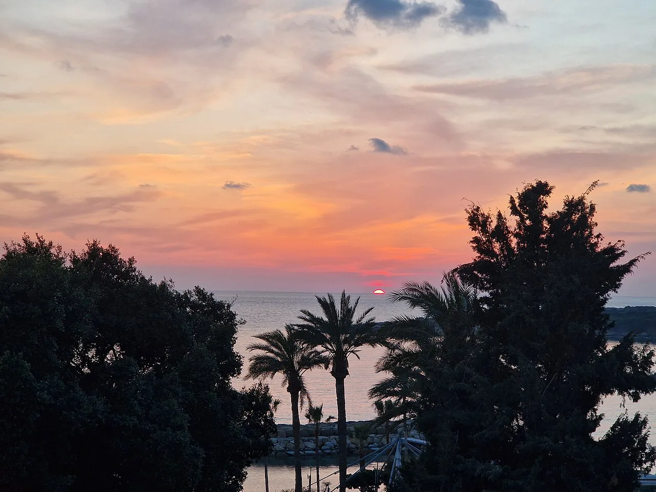 Sunset at Coral Bay.