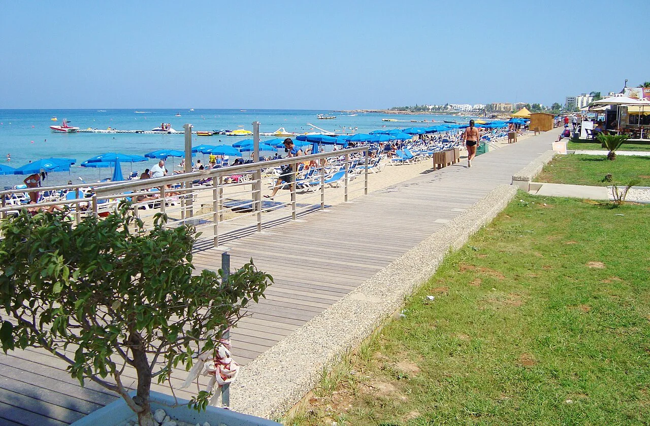 Seaside road at Protaras.