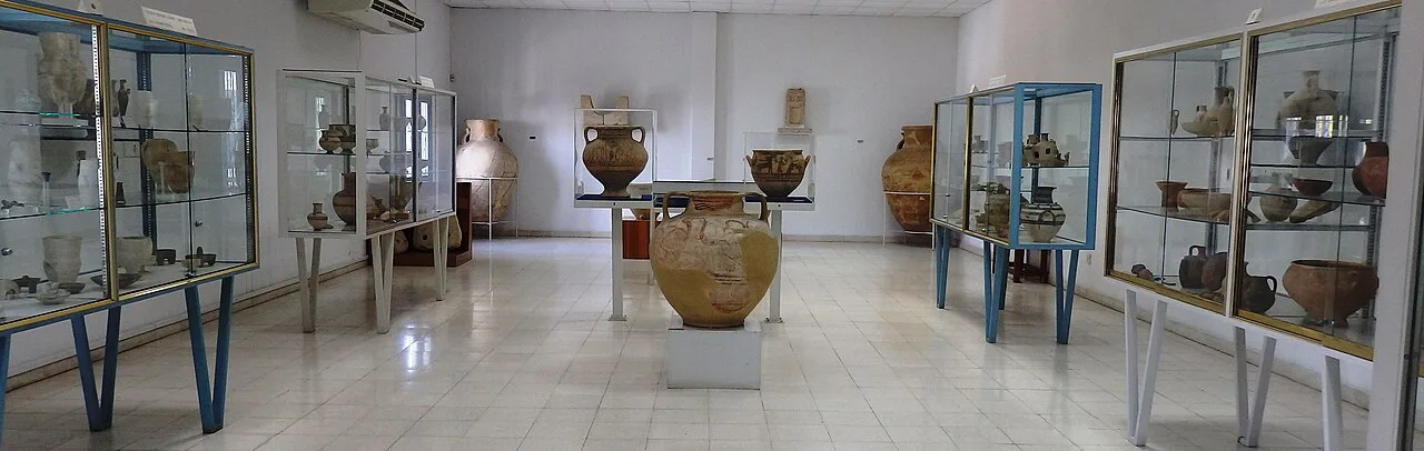 Gallery of the Archaeological Museum, Larnaca.