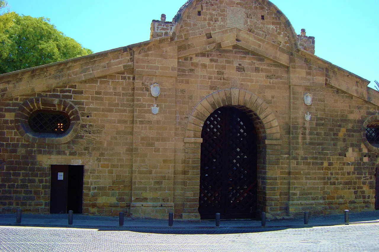 Close view of Famagusta Gate in Nicosia.