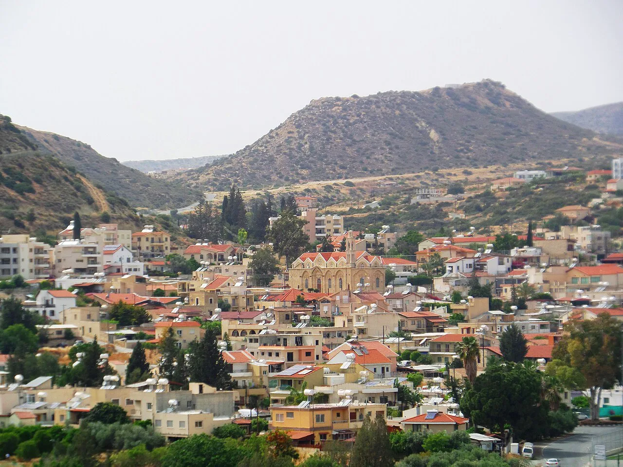 View over Germasogeia, Limassol district.