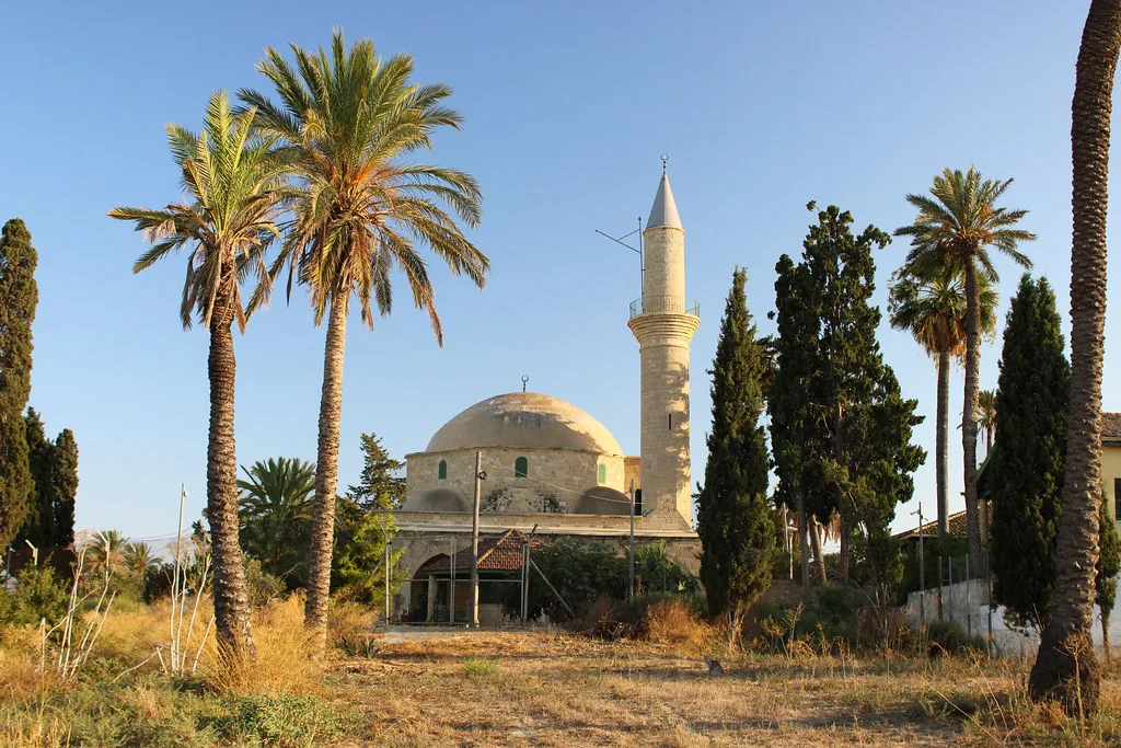 Hala Sultan Tekke beside the Larnaca Salt Lake.
