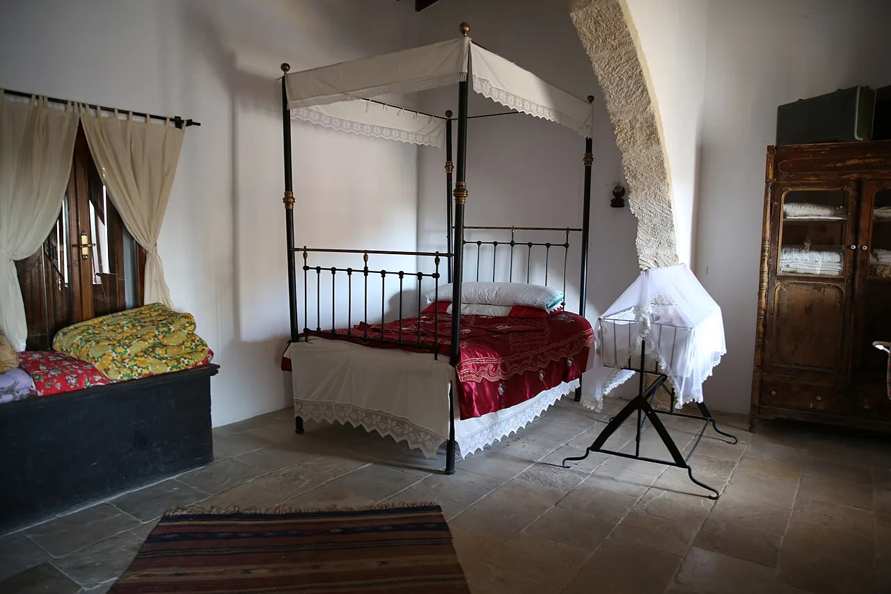 Bedroom in the Trikomo Culture House, Iskele.