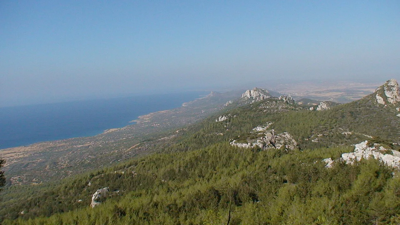 Cyprus landscape seen from Kantara Castle.