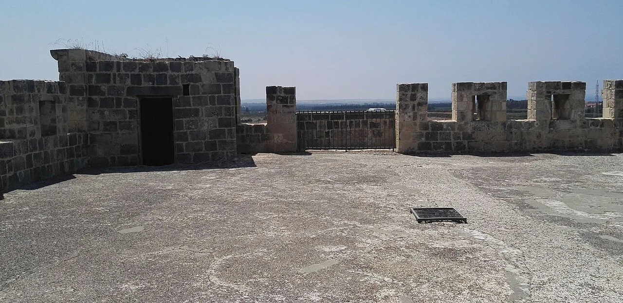 Battlements of Kolossi Castle.