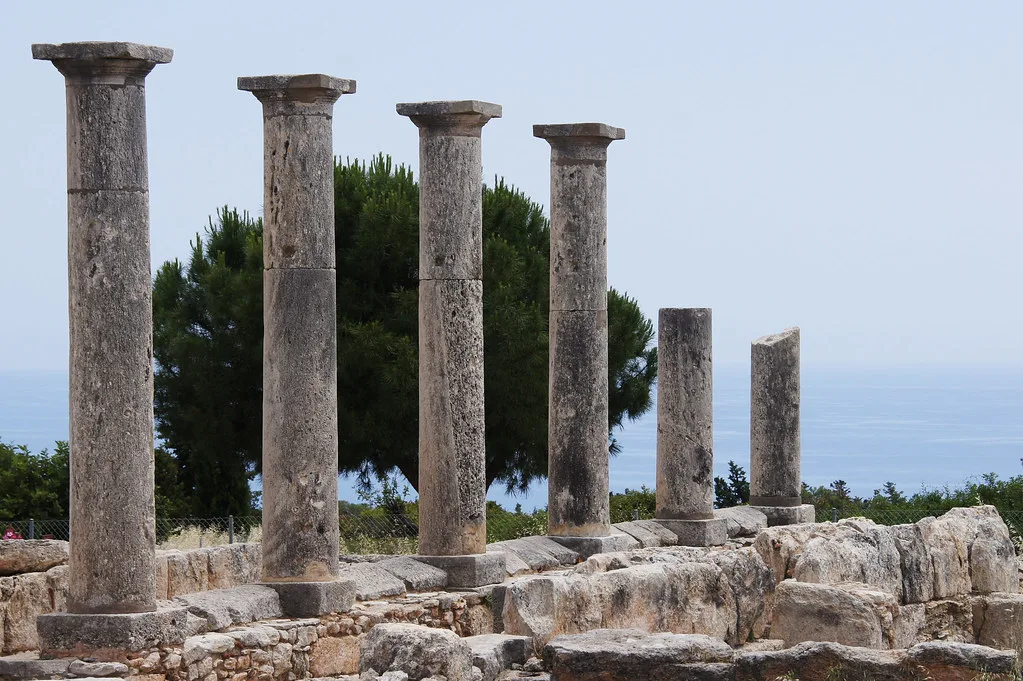 Columns at the Kourion archaeological site.