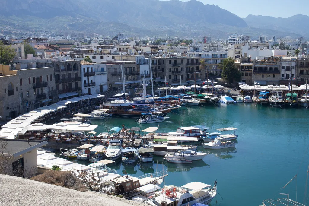 View of Kyrenia harbour from the castle.