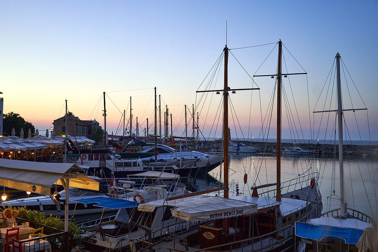 Kyrenia harbour at dawn.