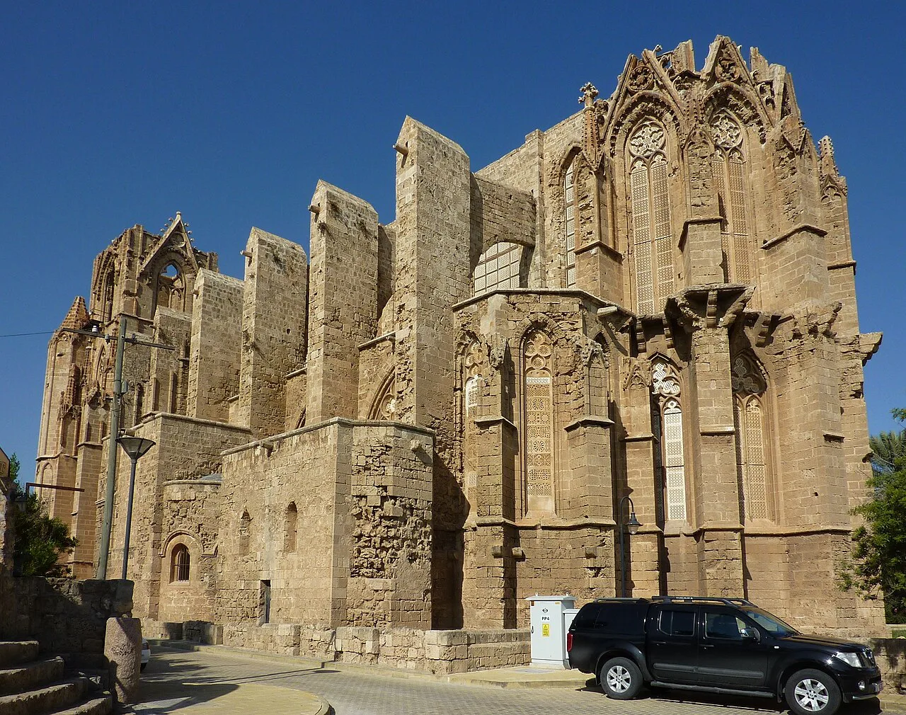 Front of the Lala Mustafa Pasha Mosque, Famagusta.