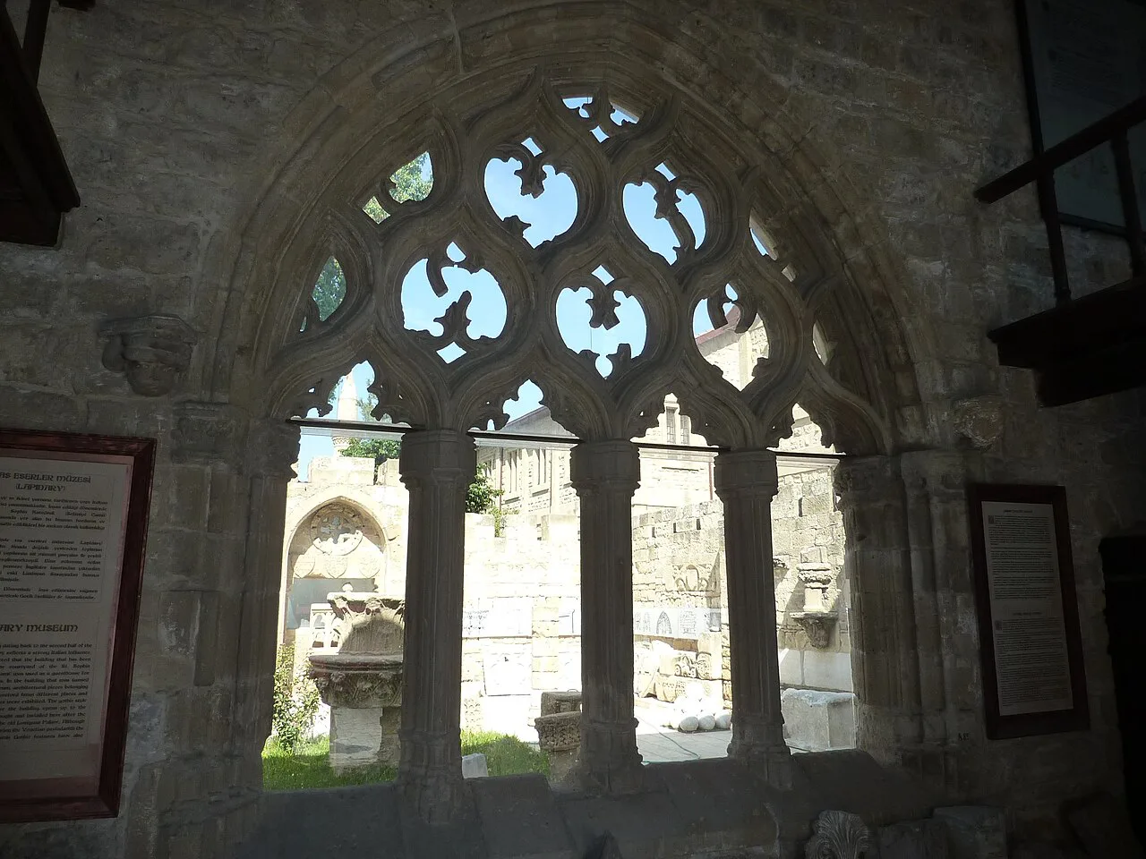 Gothic traceried window at the Lapidary Museum, Nicosia.