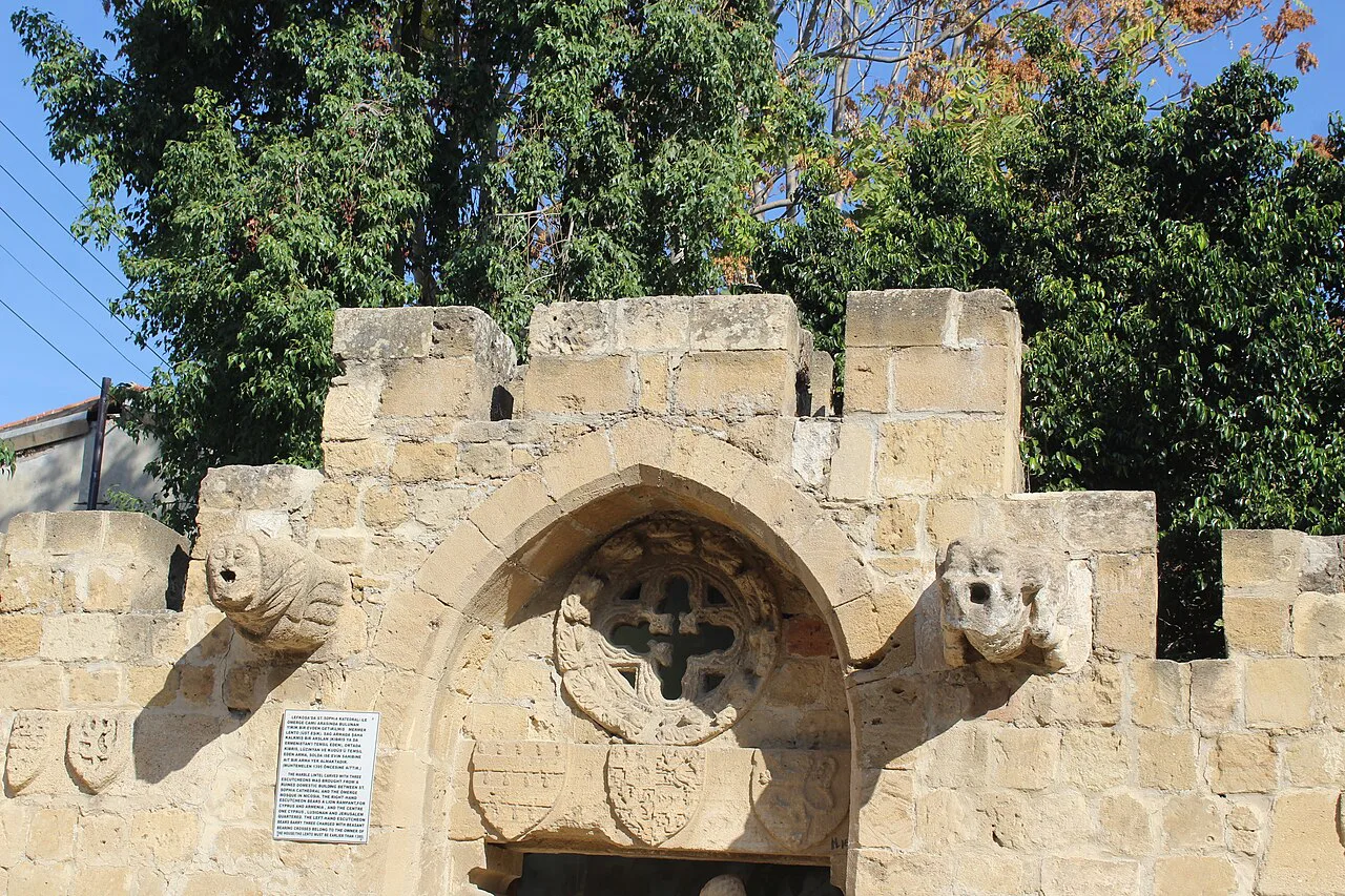 Carved stone gateway at the Lapidary Museum, Nicosia.