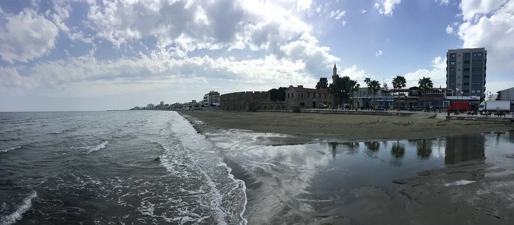 The shoreline at Finikoudes, Larnaca.