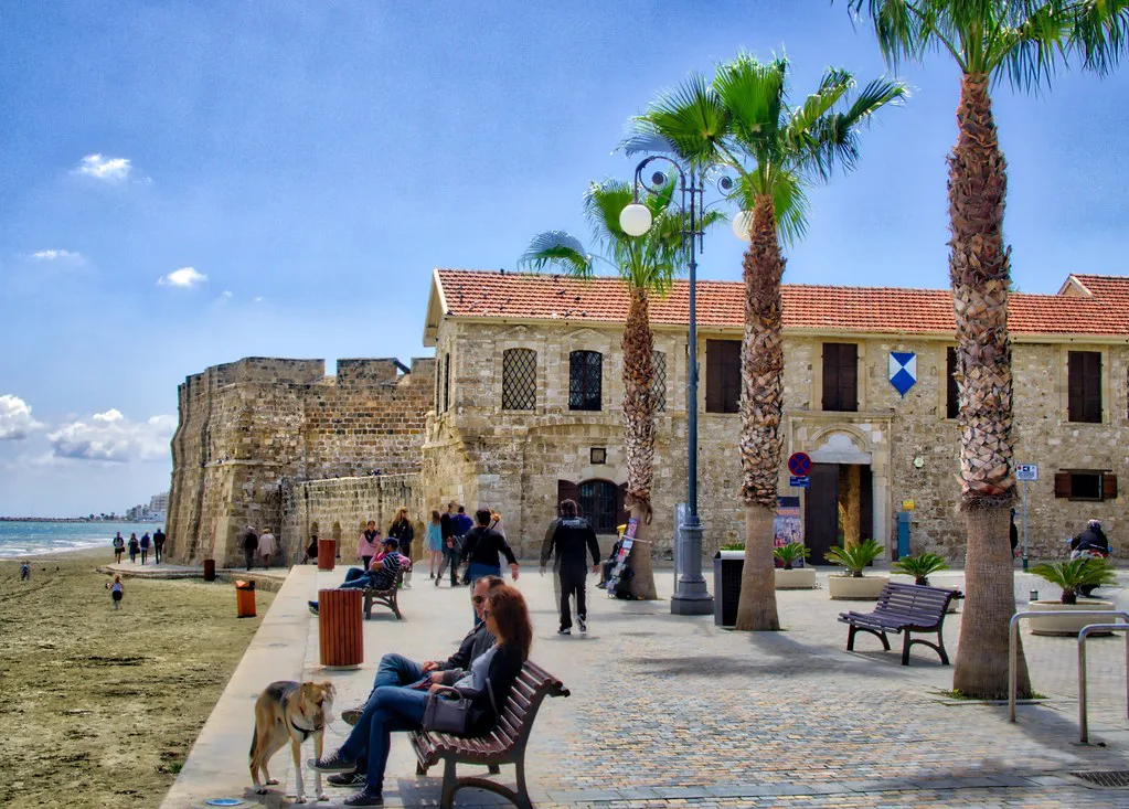 Larnaca Castle on the seafront.