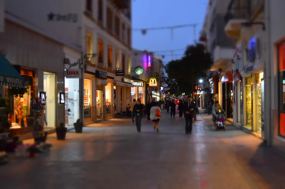 Ledra Street just after sunset, Nicosia.