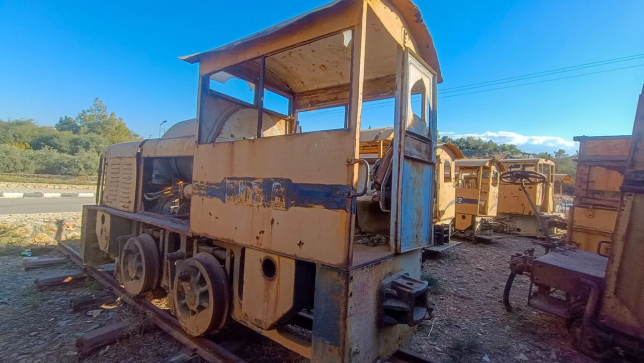 Old mining locomotive at Lefke.