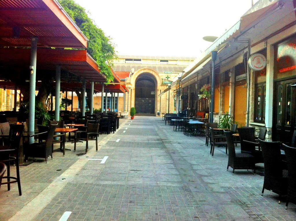 Arcaded passage of the Municipal Market, Limassol.
