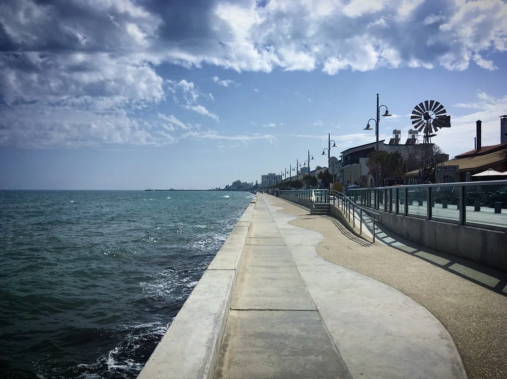 Seafront promenade at Mackenzie, Larnaca.