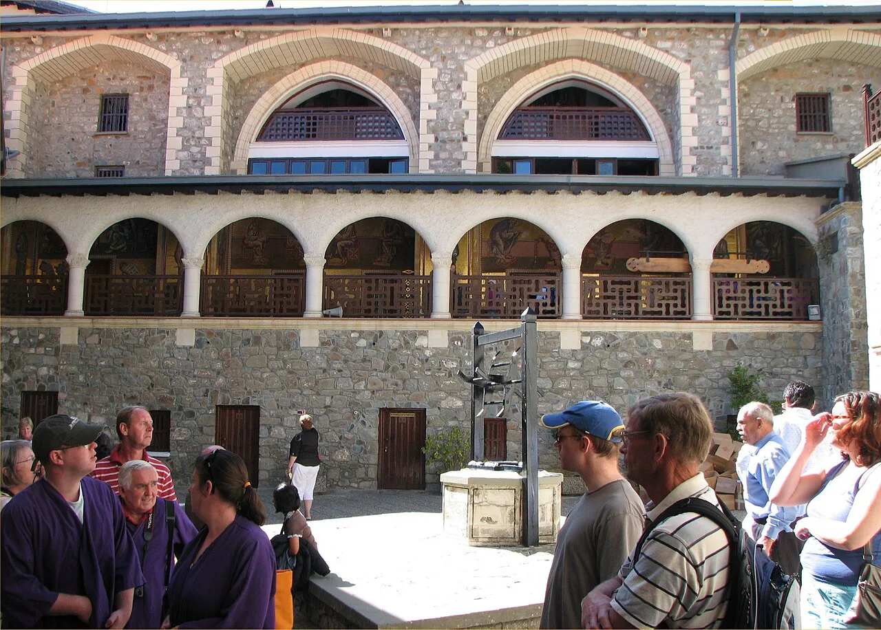 Courtyard of Kykkos Monastery.