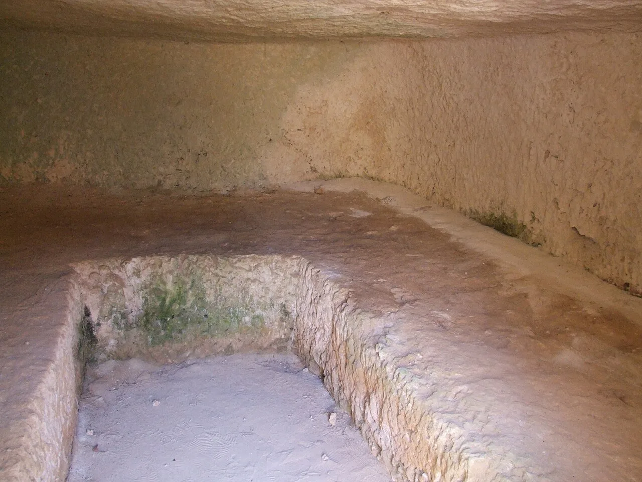 A rock-cut chamber at Makronissos Tombs, Ayia Napa.