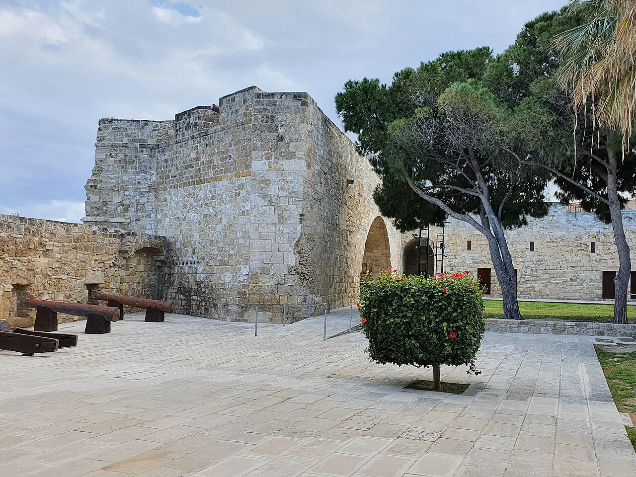 Courtyard of Larnaca Castle.