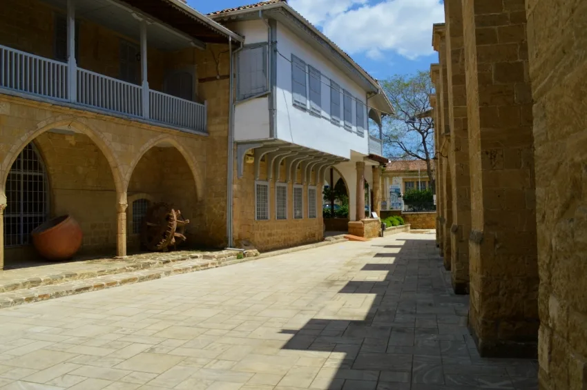 Byzantine Museum and Archbishop's Palace courtyard, Nicosia.