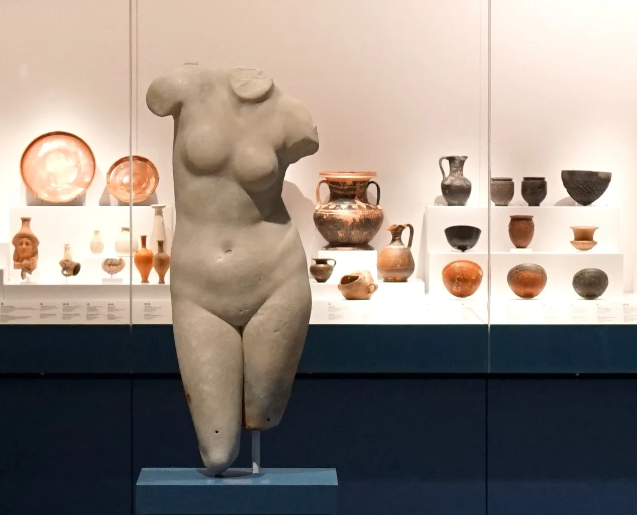 Marble statue of Aphrodite Anadyomene at the Paphos Archaeological Museum.