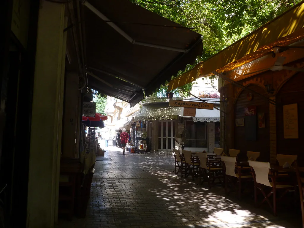 A shaded street in old Nicosia.