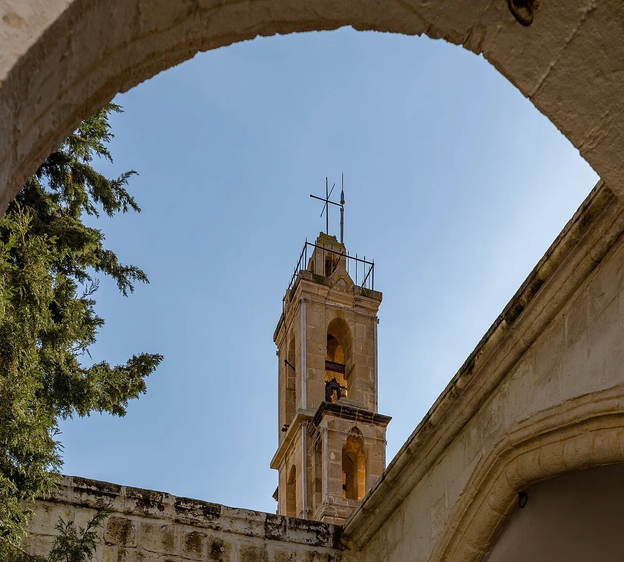 Armenian church bell tower in North Nicosia.