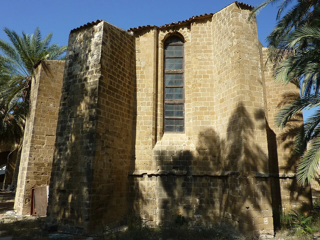 Stone walls of Omeriye Mosque, Nicosia.