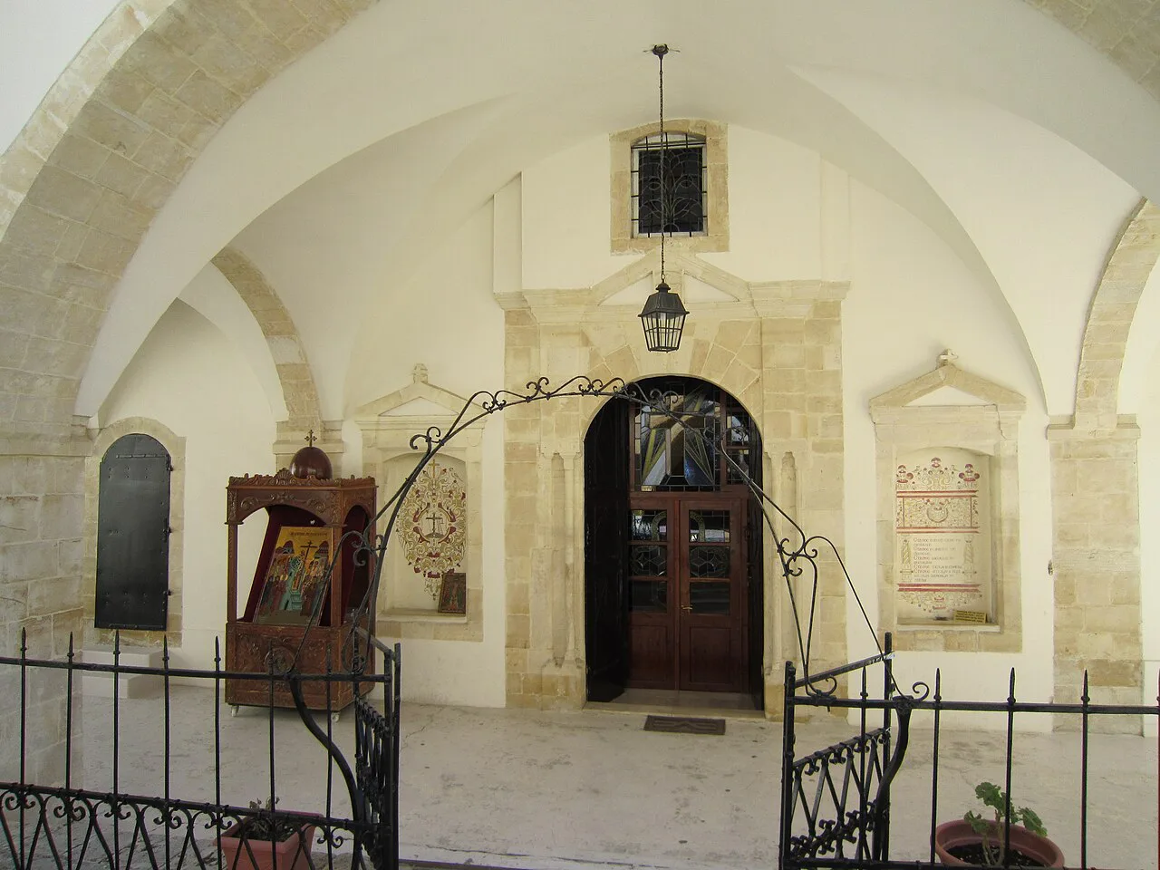 Interior of the Monastery of the Holy Cross, Omodos.