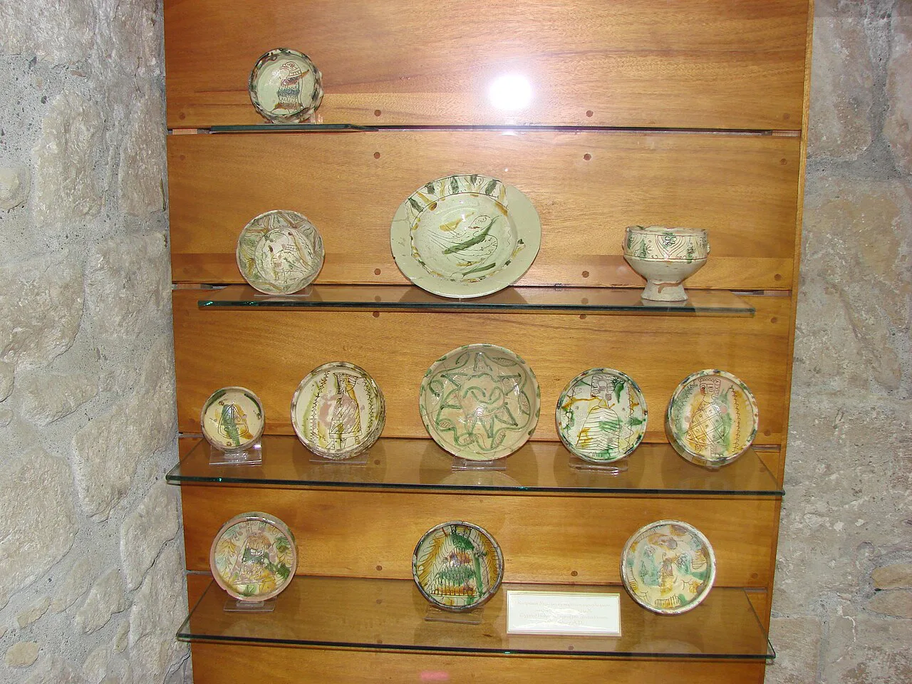 Medieval ceramics in the Limassol Medieval Museum.