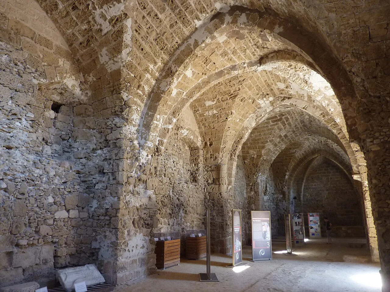 Vaulted hall of Othello Castle, Famagusta.