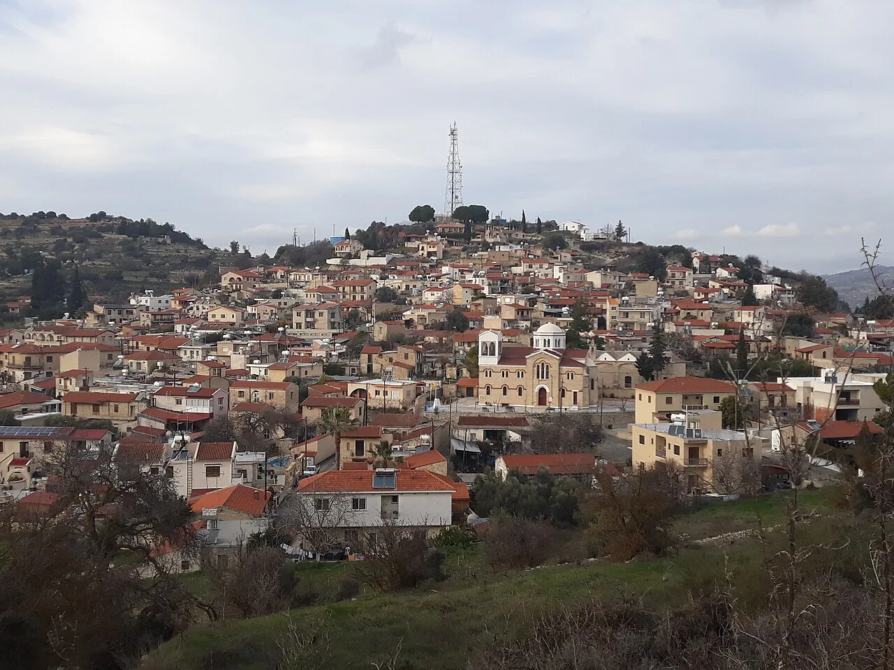Pachna village view.