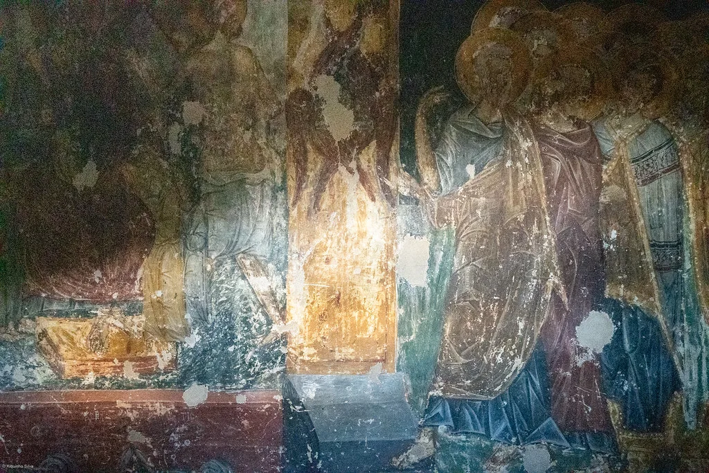 Painted interior of Panagia tou Moutoullas.