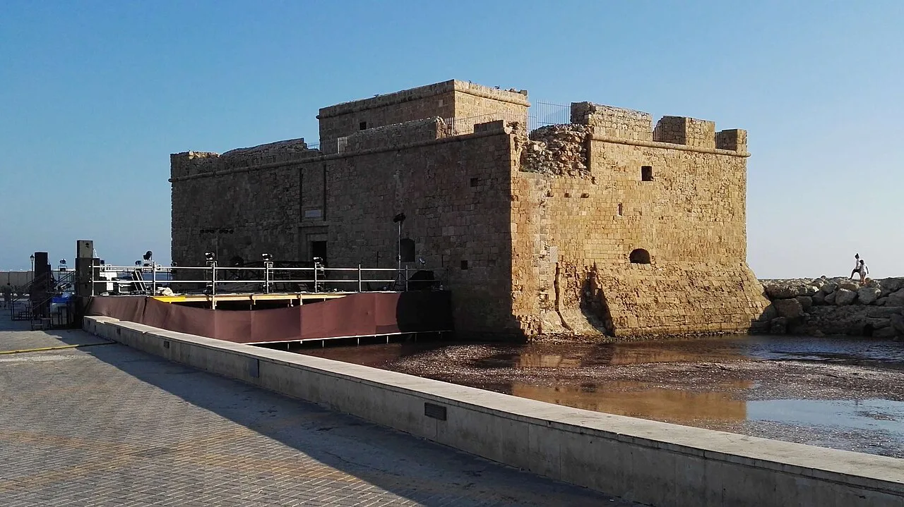 Paphos Castle on the harbour front.
