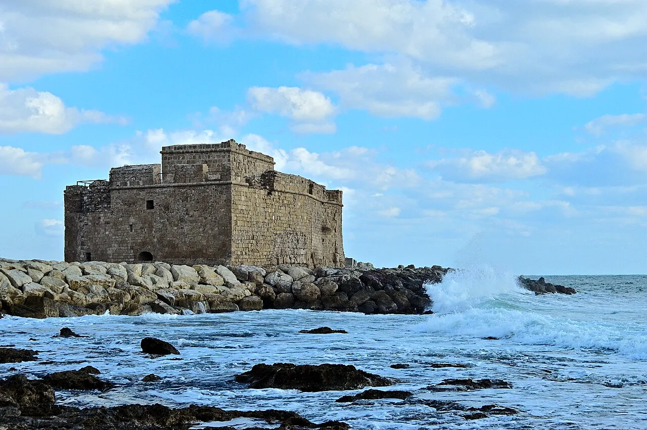 Paphos Castle on the waterfront.